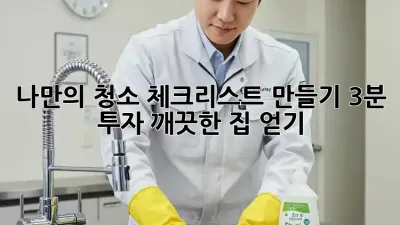나만의 청소 체크리스트 만들기: 3분 투자, 깨끗한 집 얻기! ✨