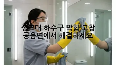 싱크대 하수구 막힘? 고창 공음면에서 해결하세요!